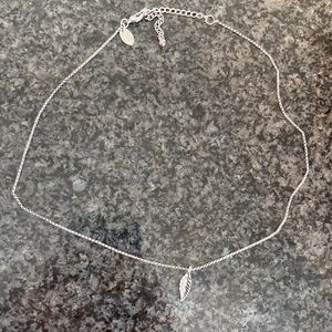 Sliver leaf necklace